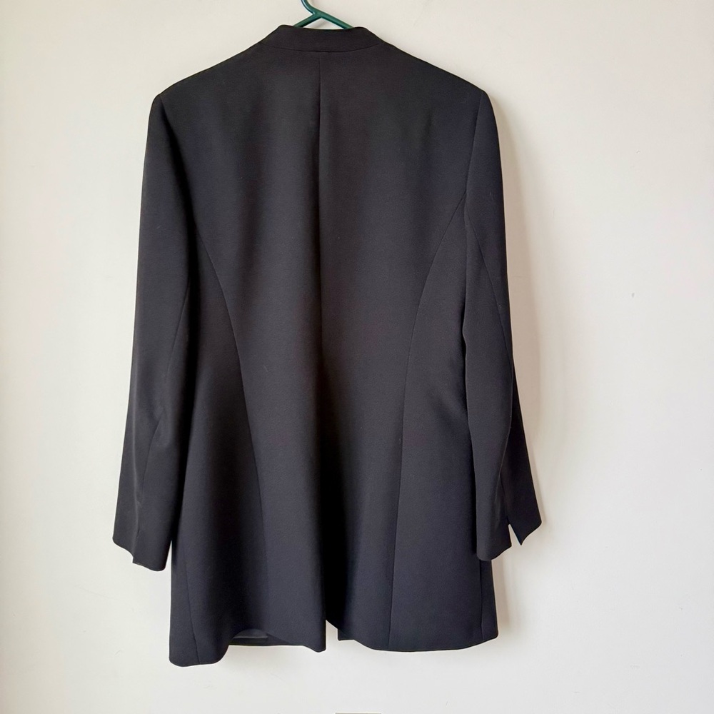 KASPER Elegant Black Open-Front Longline Blazer Jacket—SZ. 10 - Picture 16 of 16